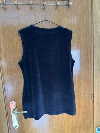 Chaleco pelo negro vintage Talla M