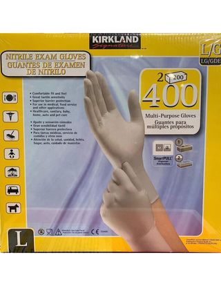 Kirkland Signature Guantes Nitrilo L/GDE 400 Unida