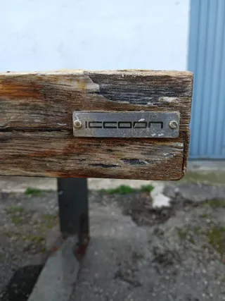 Mesa madera y metal exterior/interior. REBAJADO!!!