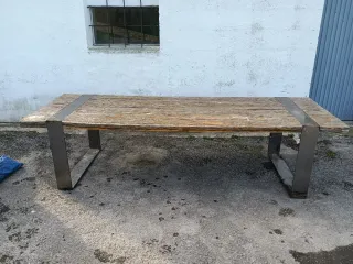 Mesa madera y metal exterior/interior. REBAJADO!!!