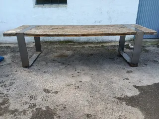 Mesa madera y metal exterior/interior. REBAJADO!!!