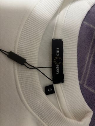 Sudadera Fred Perry Blanca Talla S Nueva