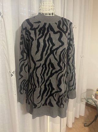 Maglione donna fantasia zebrata
