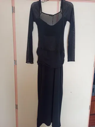 Vestido semi transparente de Zara