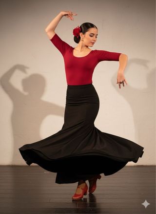 Falda Flamenco Larga con Quillas