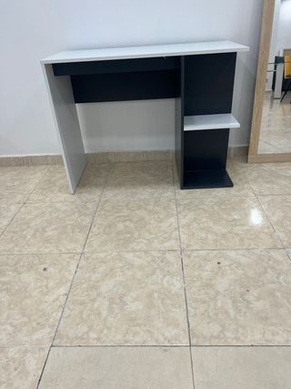 Escritorio Nuevo Blanco y Gris Oscuro
