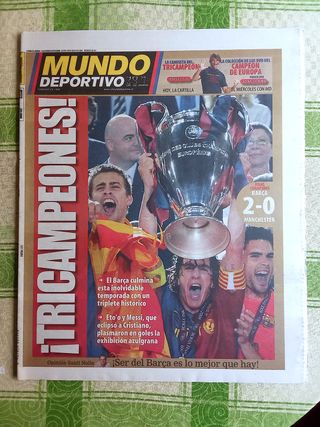Periódico Mundo Deportivo Barça Champions 2009