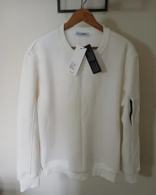 CP Company Sudadera Blanca con bolsillo