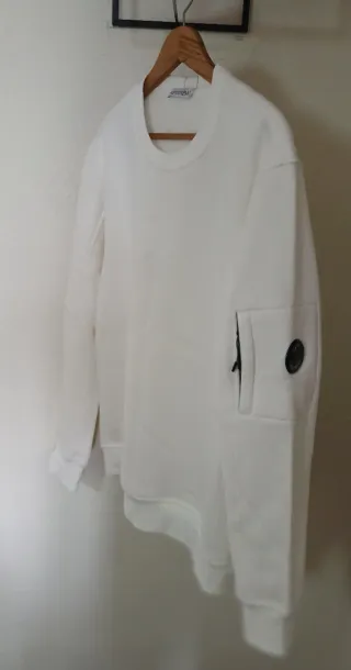 CP Company Sudadera Blanca con bolsillo