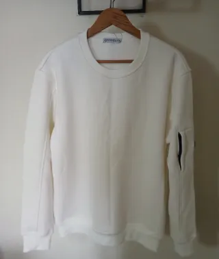 CP Company Sudadera Blanca con bolsillo