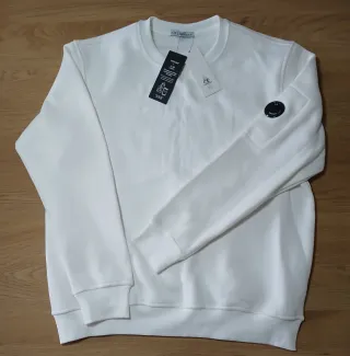 CP Company Sudadera Blanca con bolsillo