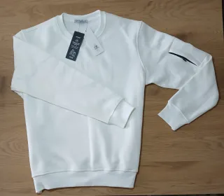 CP Company Sudadera Blanca con bolsillo