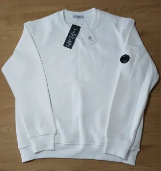 CP Company Sudadera Blanca con bolsillo