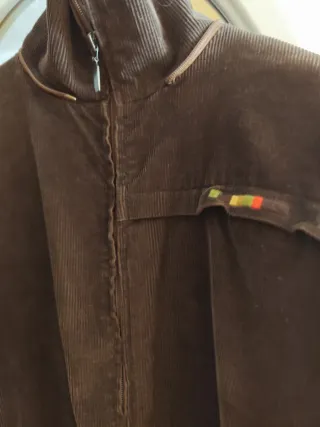 Cazadora vintage pana marrón y verde