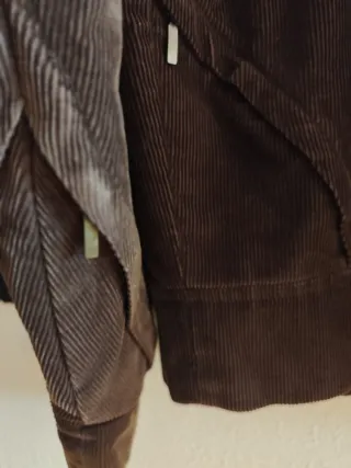 Cazadora vintage pana marrón y verde