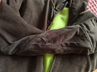 Cazadora vintage pana marrón y verde