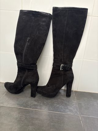 Botas altas Barachini negras como nuevas de piel