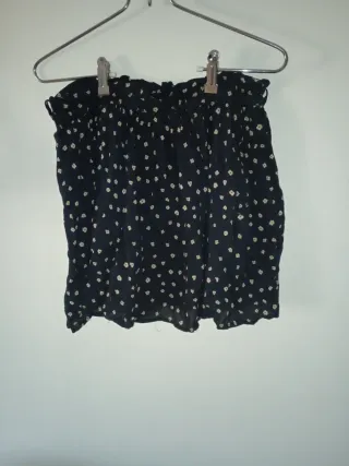 Falda juvenil azul y crema