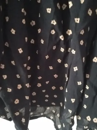 Falda juvenil azul y crema