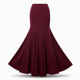 Falda Flamenco burdeos Larga Ensayo Quillas