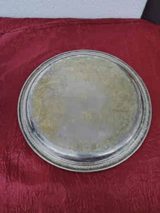 Vassoio con grande coppa antica Olri silver plated