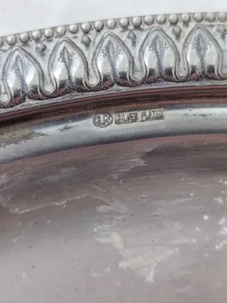 Vassoio con grande coppa antica Olri silver plated