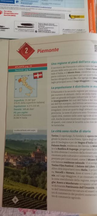 set 4 libri le regioni d'italia atlante stati extr