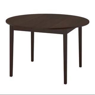 Mesa redonda madera oscura