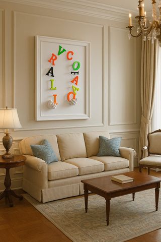 composizione di lettere ,Gennaro Maugeri MDf mista