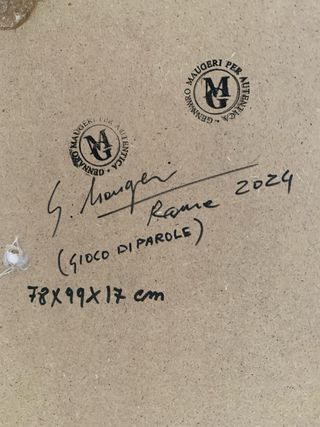 composizione di lettere ,Gennaro Maugeri MDf mista