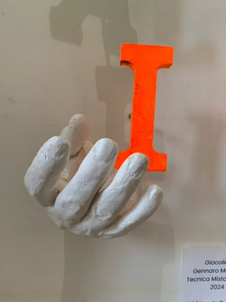 composizione di lettere ,Gennaro Maugeri MDf mista