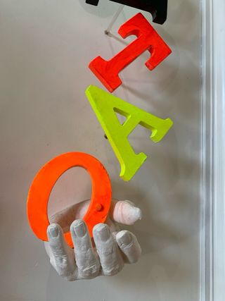 composizione di lettere ,Gennaro Maugeri MDf mista