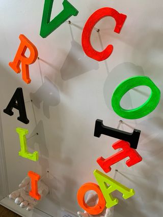 composizione di lettere ,Gennaro Maugeri MDf mista