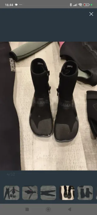 Conjunto neopreno surf/buceo 5mm + botas neop. 3mm