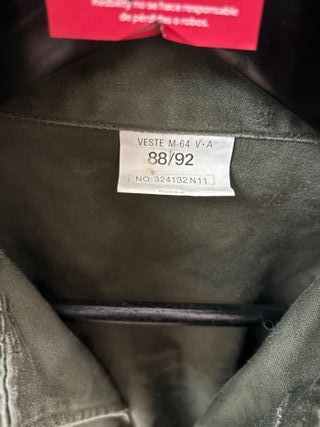 Chaqueta militar Ejército Frances M-64