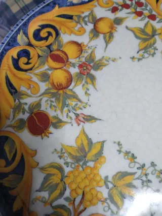 Piatto da portata o sottopiatto decorato