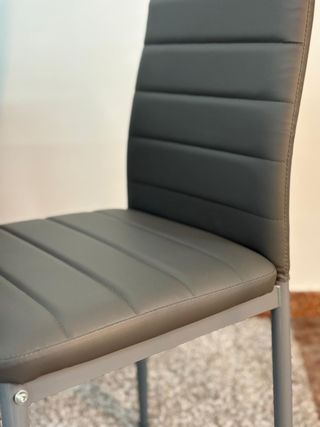 Mesa extensible gris con 6 sillas - entrega gratis