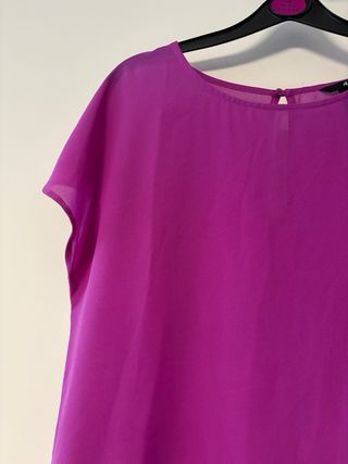 Blusa larga H&M manga corta morada