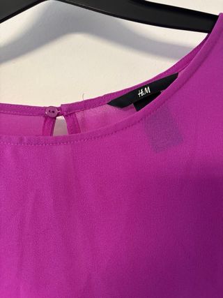 Blusa larga H&M manga corta morada