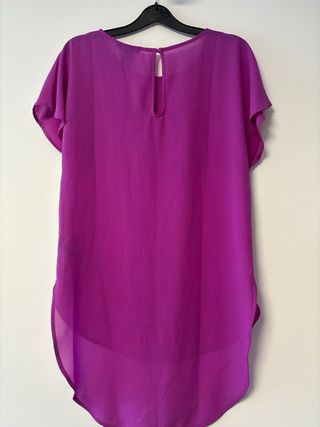 Blusa larga H&M manga corta morada