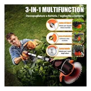 Decespugliatore elettrico con batterie da 2000 mAh