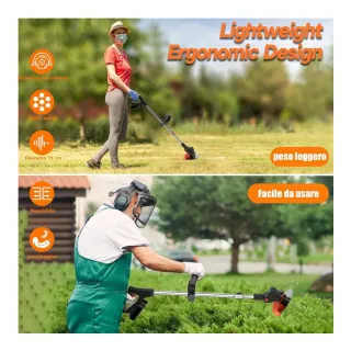 Decespugliatore elettrico con batterie da 2000 mAh