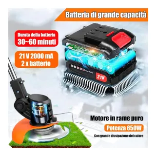 Decespugliatore elettrico con batterie da 2000 mAh
