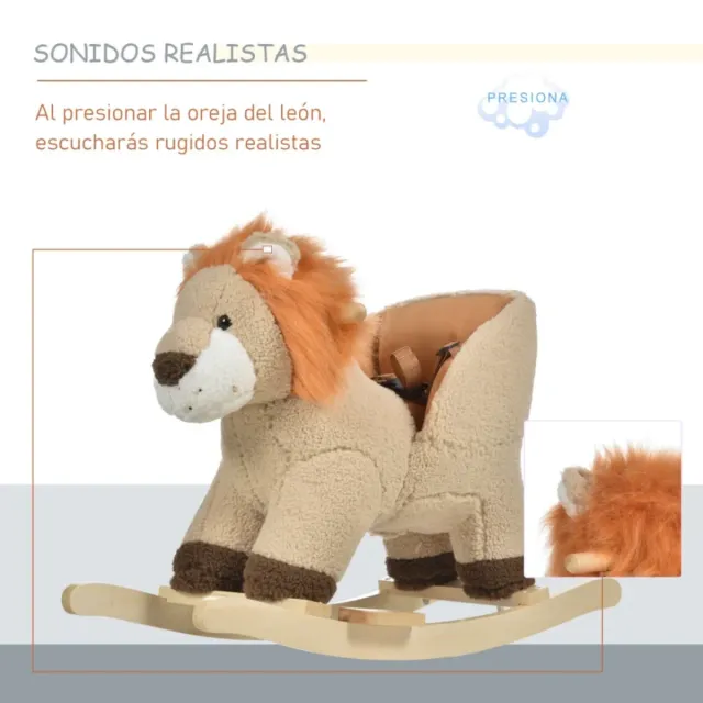 León de peluche para balancearse