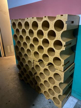 Botellero de corcho modular