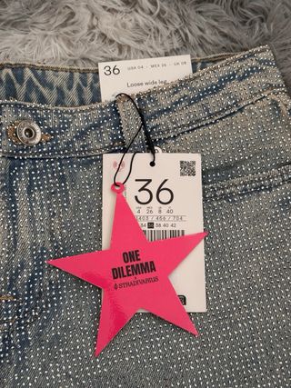 Pantalón Stradivarius x One Dilemma Talla 36