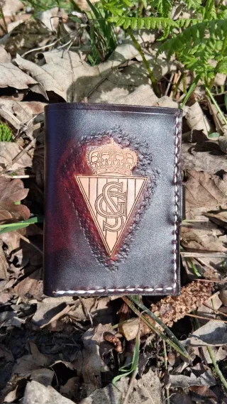 Cartera artesanal cuero con ideal Dia del padre.