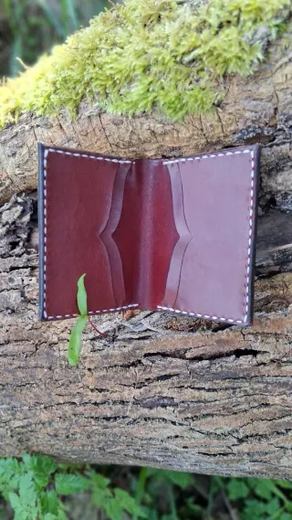 Cartera artesanal cuero con ideal Dia del padre.