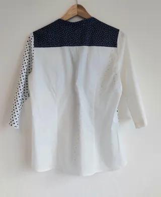 Camicia donna Vintage maniche 3/4 pois
