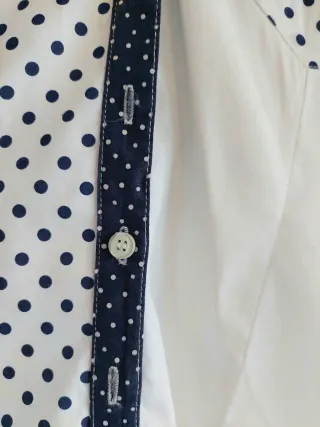 Camicia donna Vintage maniche 3/4 pois